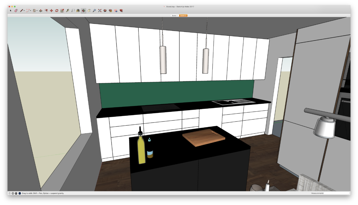 3D-modell av köket